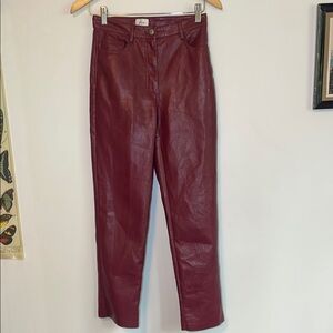 Wilfred The Melina Burgundy Leather Pants